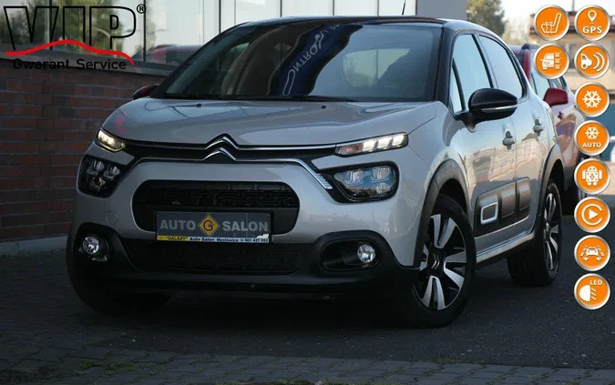 samochody osobowe Citroen C3 cena 49990 przebieg: 20000, rok produkcji 2021 z Wolin